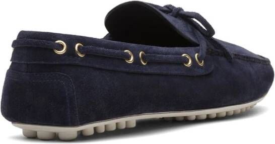 Car Shoe Lux Driving suède loafers Blauw