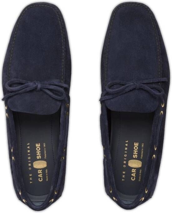 Car Shoe Lux Driving suède loafers Blauw