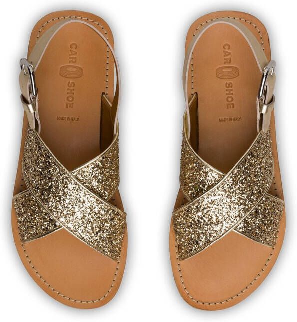 Car Shoe Sandalen met glitter Goud