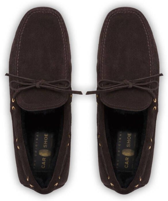 Car Shoe Suède loafers met voering Bruin