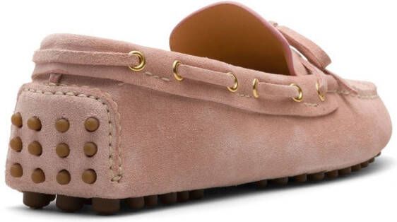 Car Shoe Suède loafers Roze