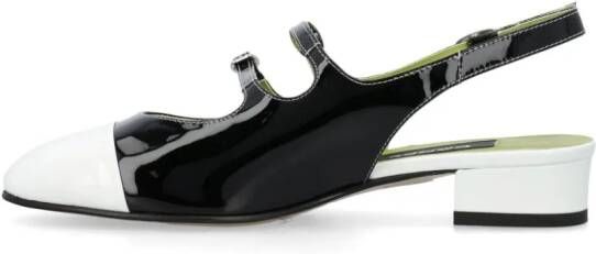 Carel Paris Leren slingback pumps Zwart