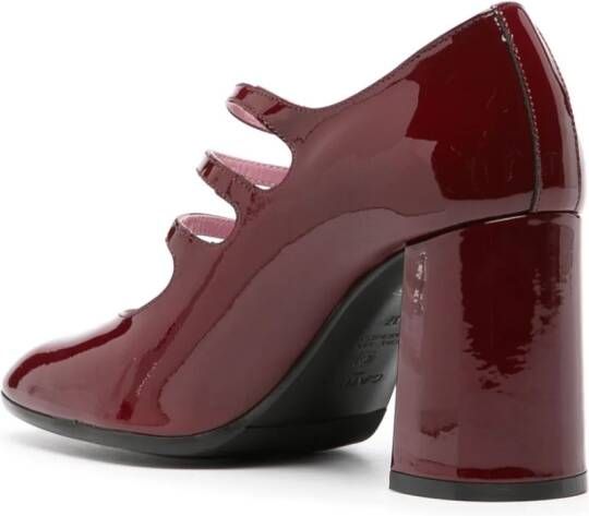 Carel Paris Keel leren pumps Rood