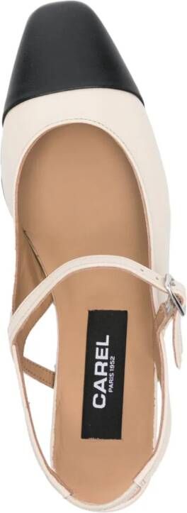 Carel Paris Oceano 30 mm leren ballerina's Beige