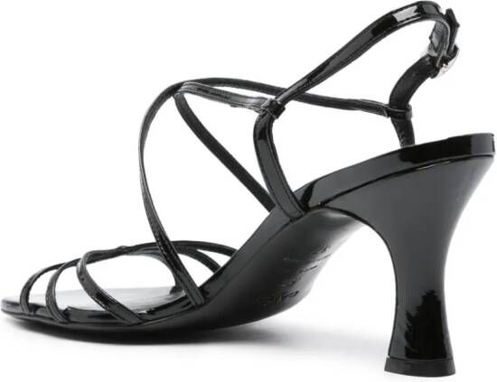 Carel Paris Tango 70mm leren sandalen Zwart