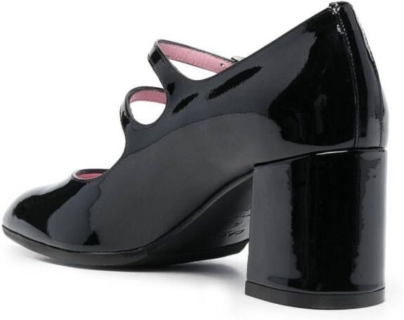 Carel Paris Pumps met dubbele bandjes Zwart