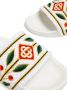 Casablanca Badstof slippers met borduurwerk Wit - Thumbnail 2