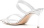 Casadei 100mm leren sandalen met metallic-effect Zilver - Thumbnail 3