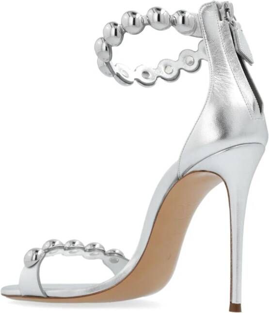 Casadei Joy metallic sandalen Zilver