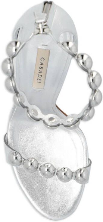 Casadei Joy metallic sandalen Zilver