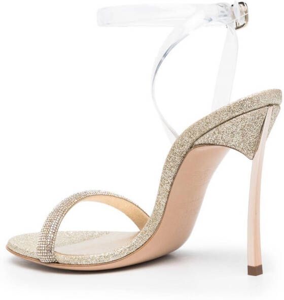 Casadei Sandalen met glitter Goud