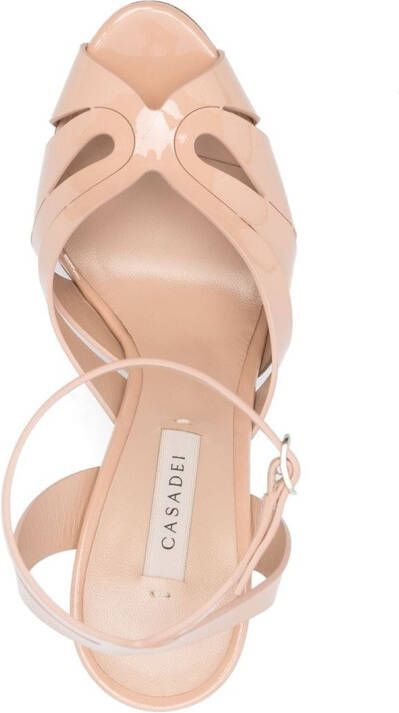 Casadei Flora Tiffany sandalen met plateauzool Beige