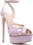 Casadei Flora Tiffany sandalen met plateauzool Paars - Thumbnail 2