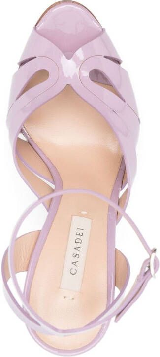 Casadei Flora Tiffany sandalen met plateauzool Paars