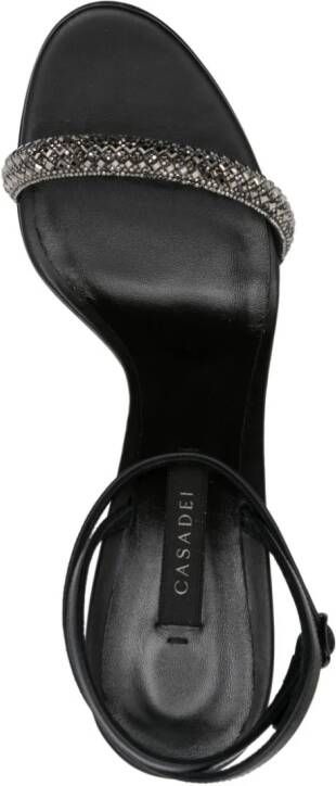 Casadei 85mm sandalen verfraaid met stras Zwart
