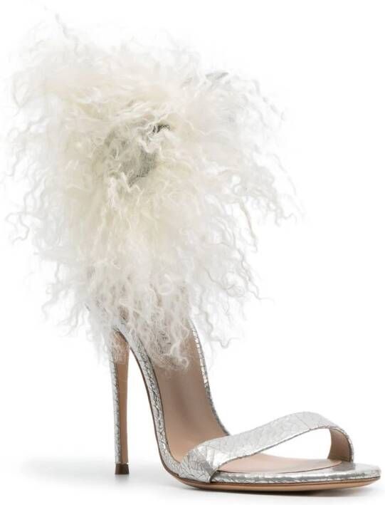 Casadei Aria metallic sandalen Zilver