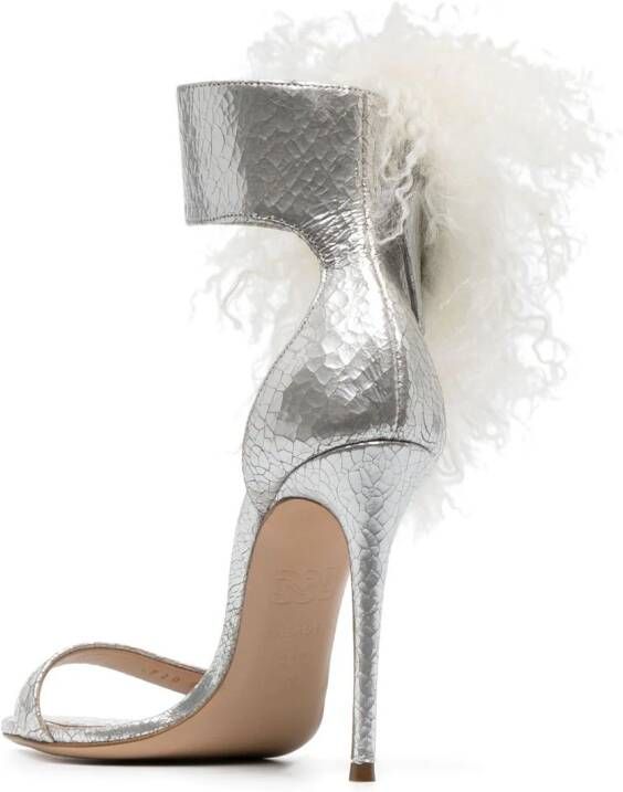 Casadei Aria metallic sandalen Zilver