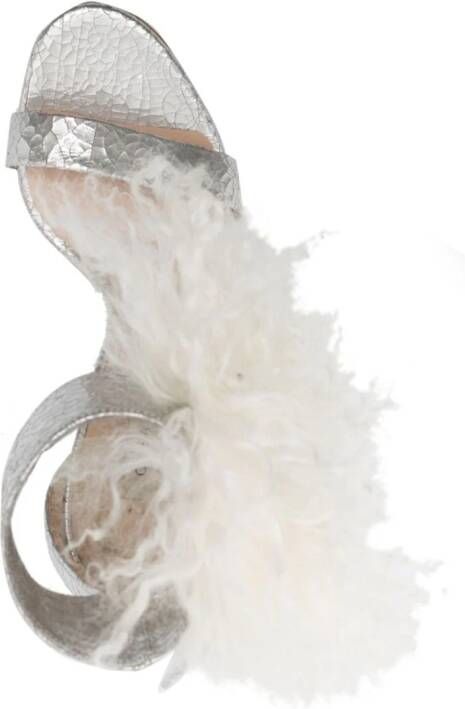 Casadei Aria metallic sandalen Zilver