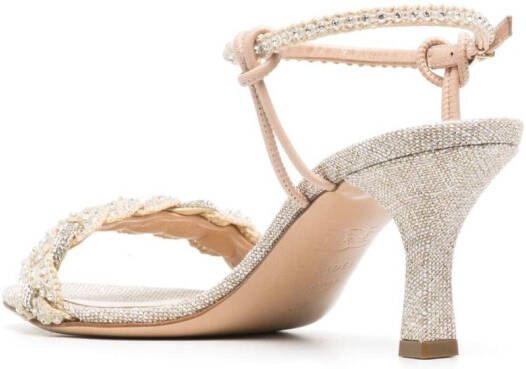 Casadei Astro verfraaide sandalen Beige
