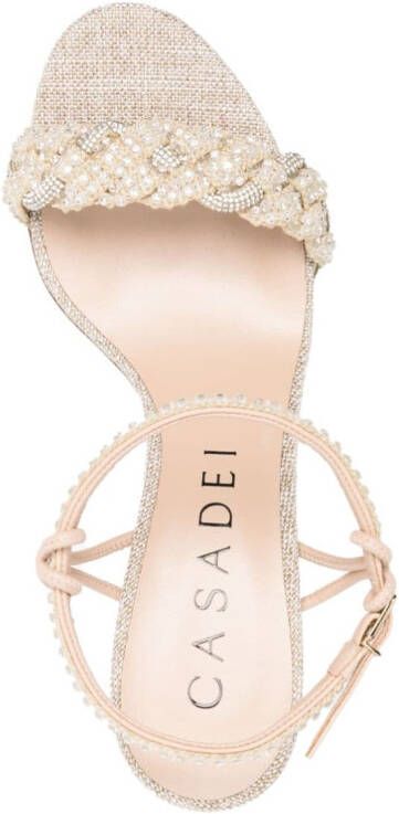 Casadei Astro verfraaide sandalen Beige