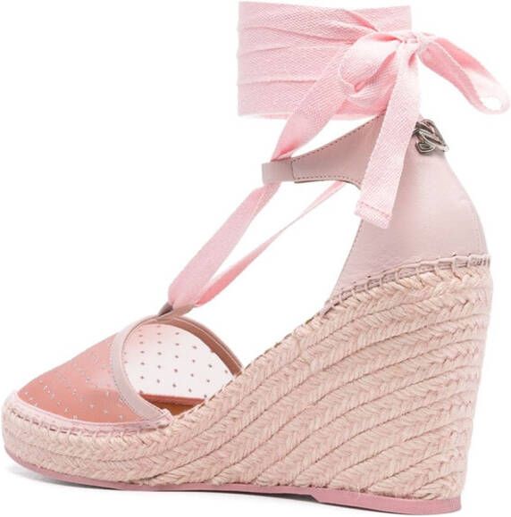 Casadei Baleari Sherazade 80 mm espadrilles Roze