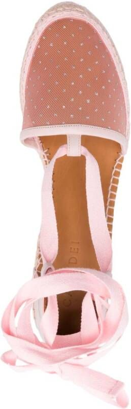 Casadei Baleari Sherazade 80 mm espadrilles Roze