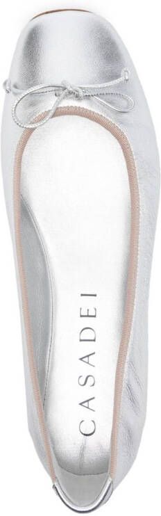 Casadei Ballerina's met metallic-effect Zilver