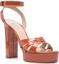 Casadei Betty sandalen met plateauzool Oranje - Thumbnail 2
