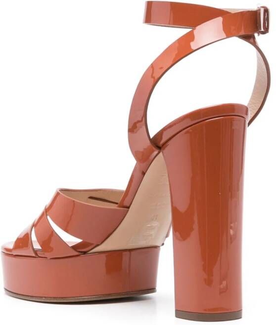 Casadei Betty sandalen met plateauzool Oranje