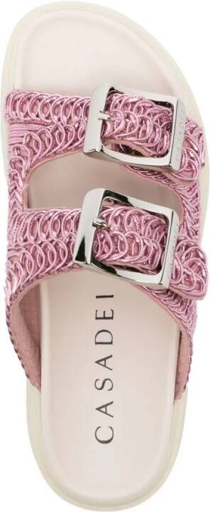 Casadei Birky Ale slippers met plateauzool Roze