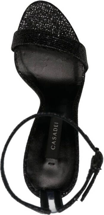 Casadei Blade sandalen verfraaid met pailletten Zwart