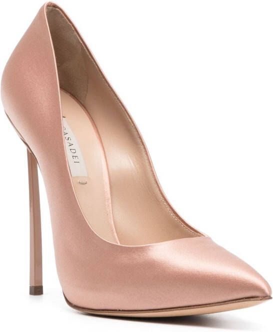 Casadei Blade Twenties satijnen pumps Beige