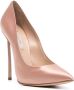 Casadei Blade Twenties satijnen pumps Beige - Thumbnail 2