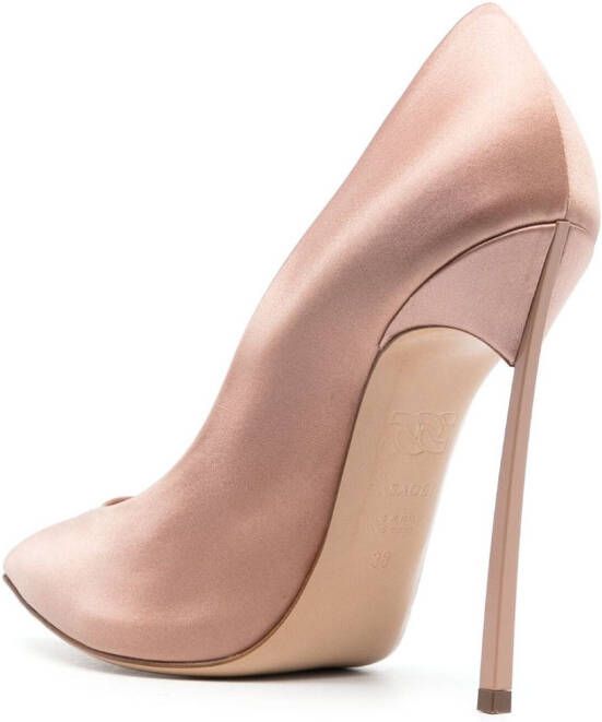 Casadei Blade Twenties satijnen pumps Beige