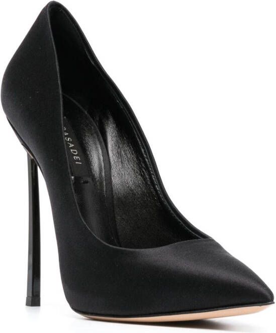 Casadei Blade Twenties satijnen pumps Zwart