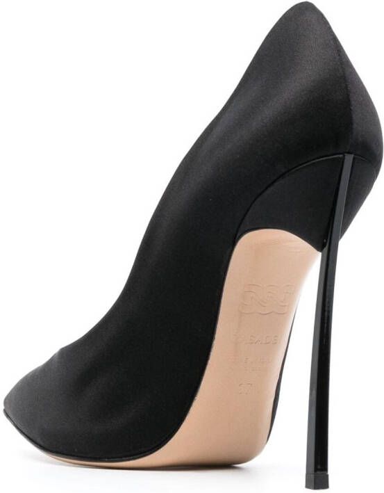 Casadei Blade Twenties satijnen pumps Zwart