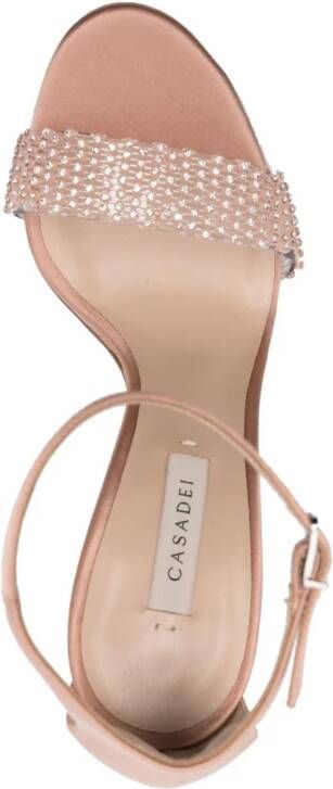 Casadei 100 mm Blade Twenties satijnen pumps Beige