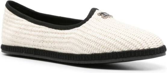 Casadei Capalbio geweven loafers Wit