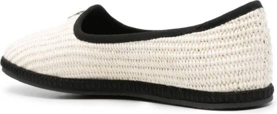 Casadei Capalbio geweven loafers Wit