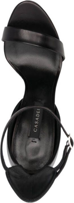 Casadei Cappa Blade leren sandalen Zwart