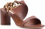 Casadei Chaine sandalen met kettingafwerking Bruin - Thumbnail 2