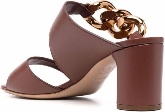 Casadei Chaine sandalen met kettingafwerking Bruin
