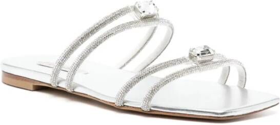 Casadei Leren sandalen Zilver