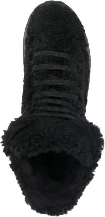 Casadei Ecosheep combat boots met veters Zwart