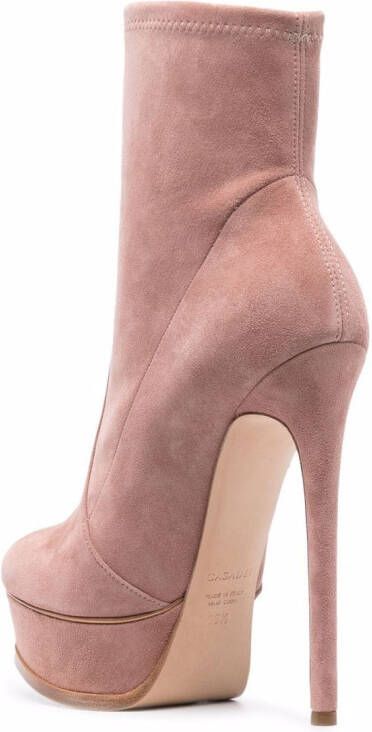 Casadei Enkellaarzen met stilettohak Roze