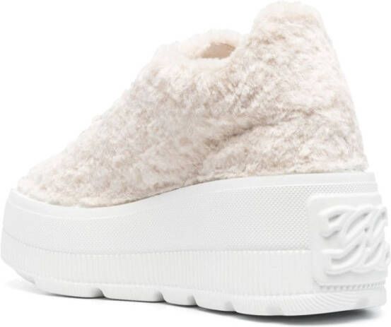 Casadei Fleece sneakers Beige