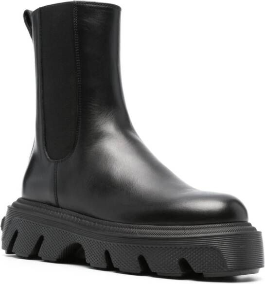 Casadei Generation C leren enkellaarzen Zwart