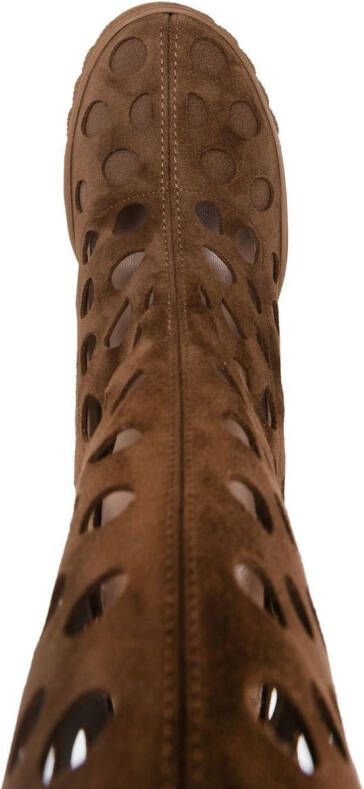 Casadei Ginnica laarzen met uitgesneden detail Bruin