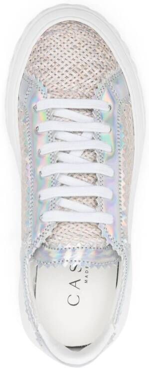 Casadei Holografische sneakers Zilver