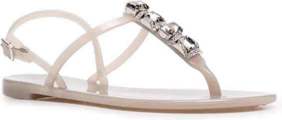 Casadei Jelly sandalen verfraaid met kristallen Grijs